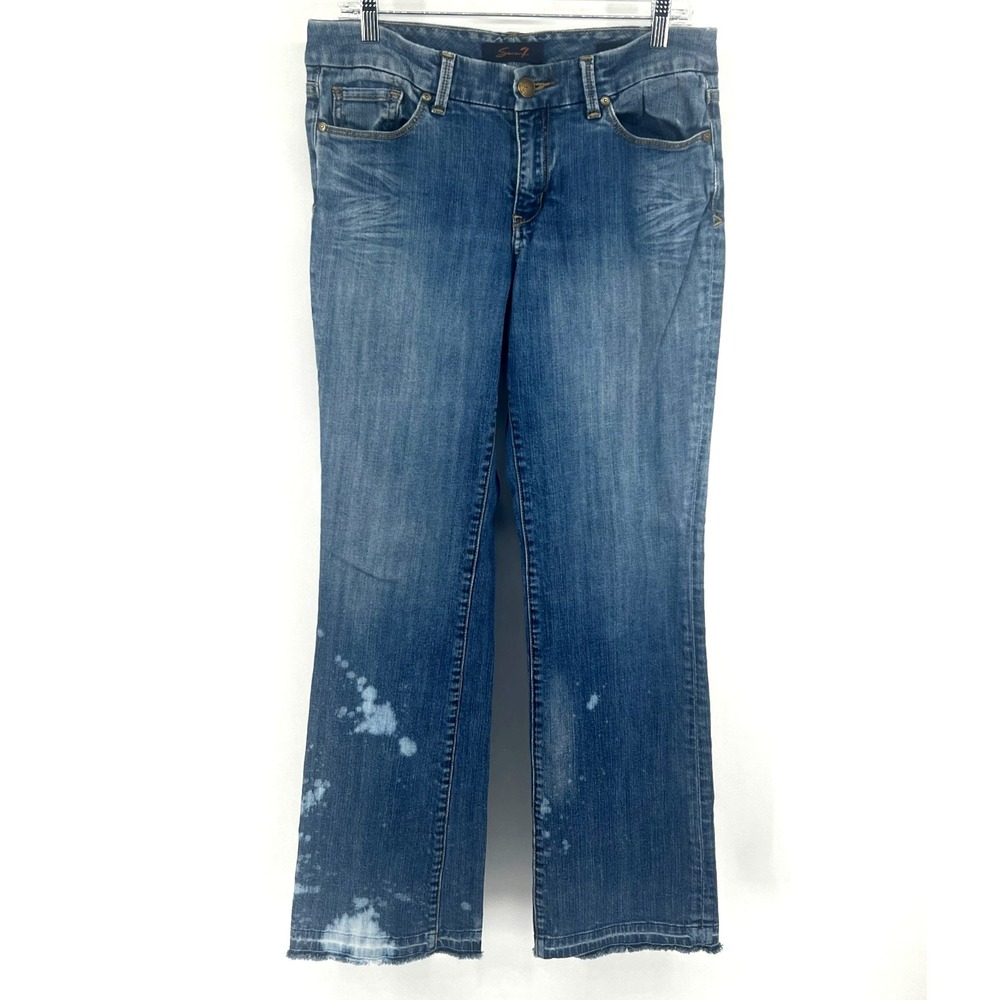 Seven7 Y2K Bootcut‎ Jeans Women's Size 8 Blue Low Rise Stretch 32x31
